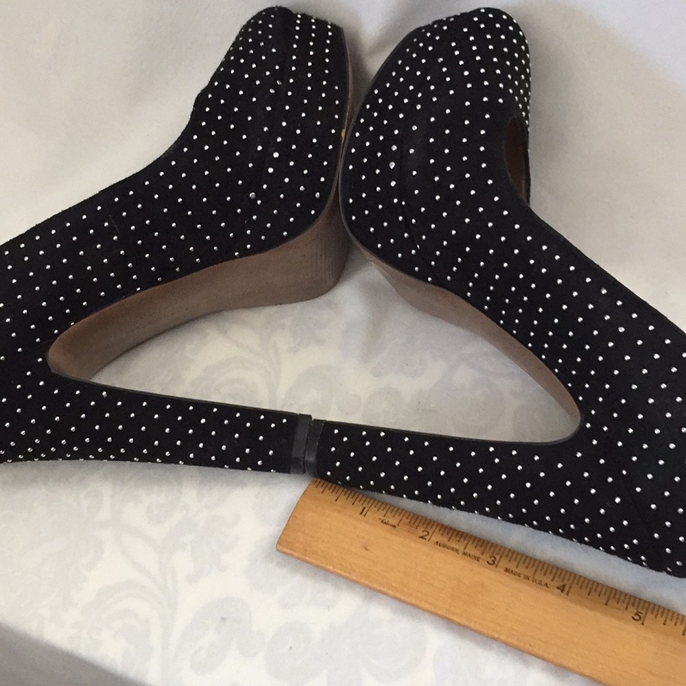 Bcbgeneration Black Studded Platform Joy Heels 6 - image 4